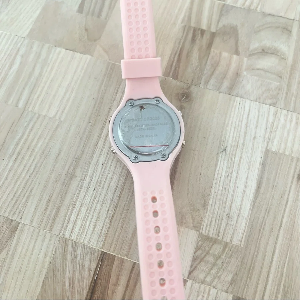 Unbranded ladies rose gold tone pink silicone DIGITAL watch NEW BATTERY